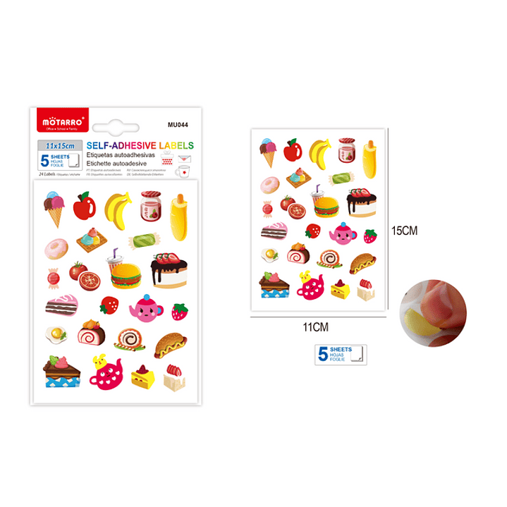 Etiquetas Autoadhesivas Food 5 pcs 1