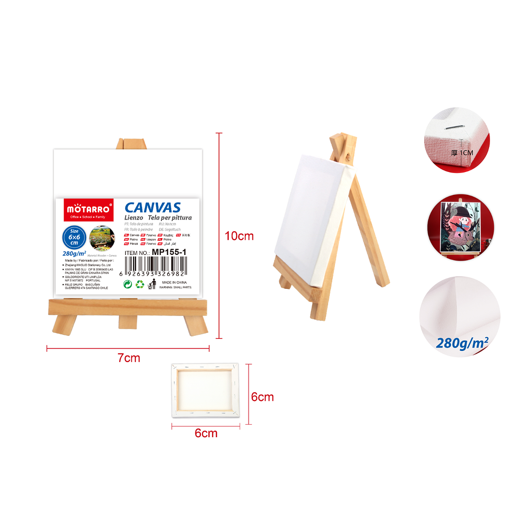 Tela Para Pintura 7X10Cm 1