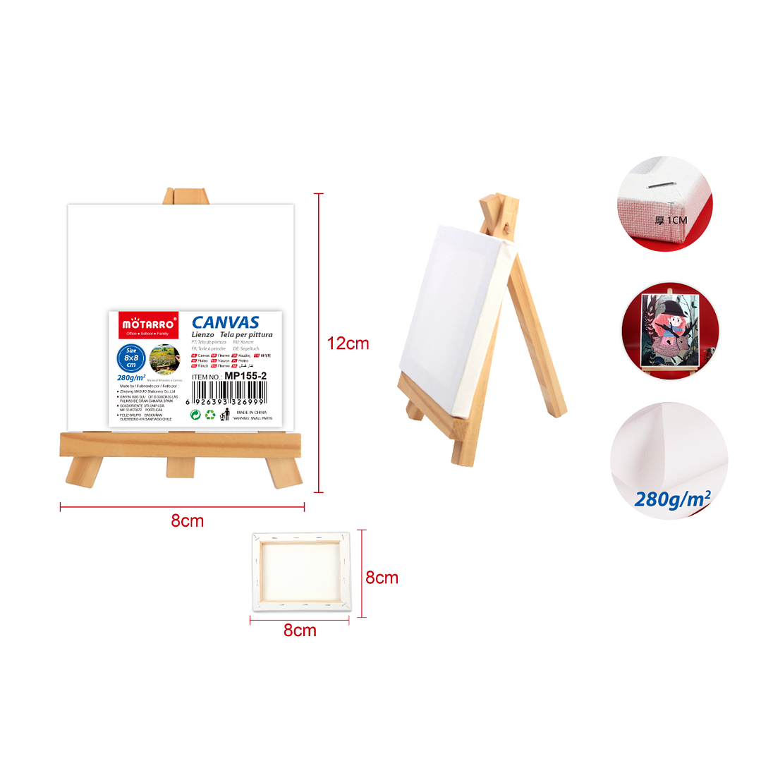 Lienzo + tripode 8x12cm 1