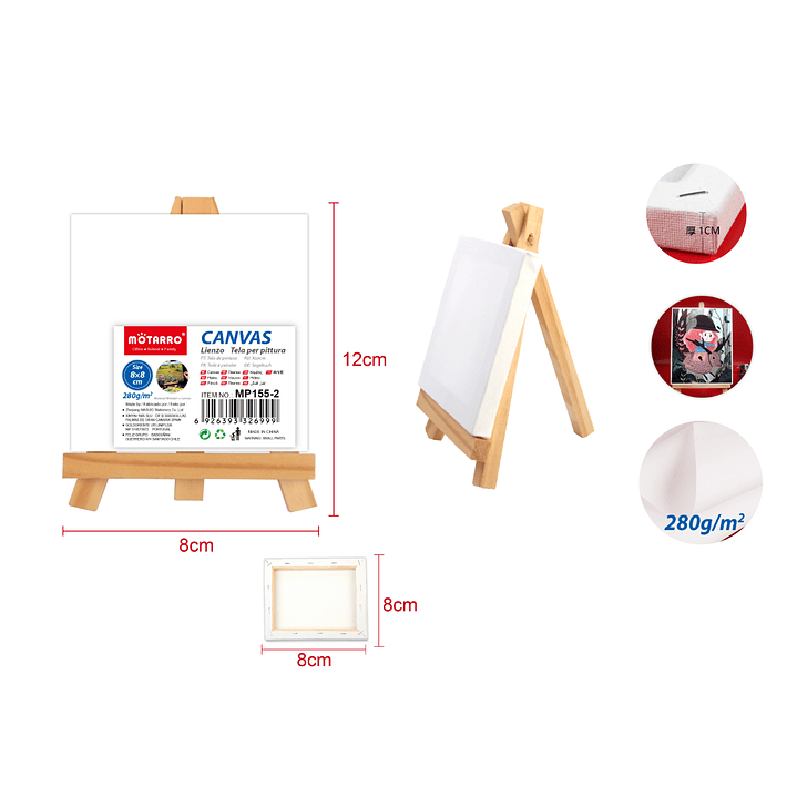 Lienzo + tripode 8x12cm 1