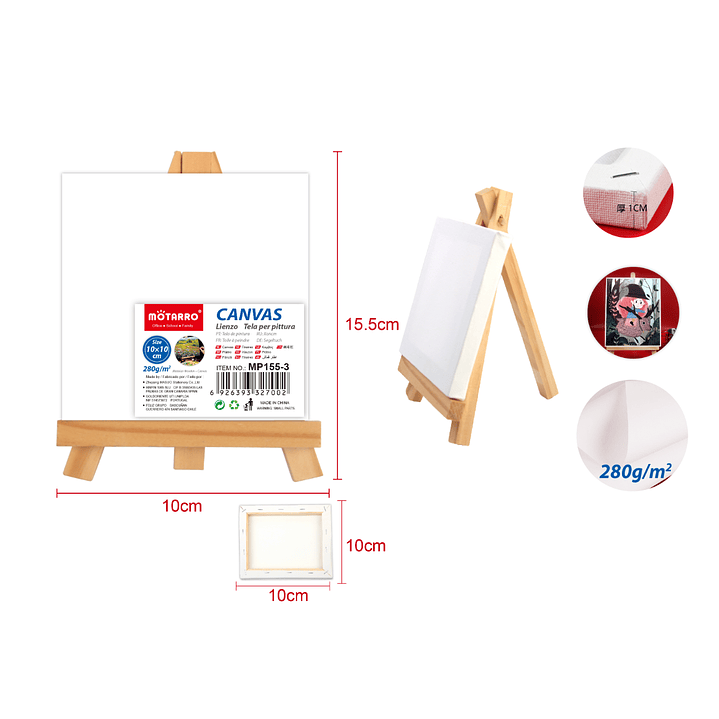 Tela para pintura 10x15.5cm 1