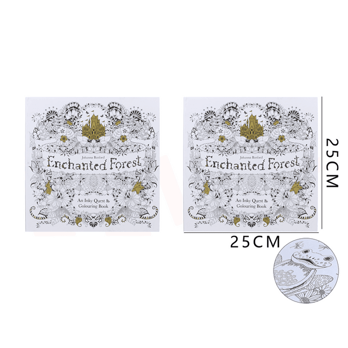 Libro Mandala Para Pintar 24 Páginas Enchanted Forest 1