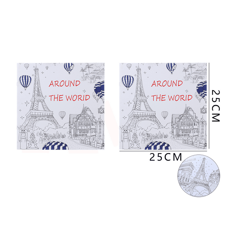 Libro Mandala Para Pintar 24 Páginas Around The World 1