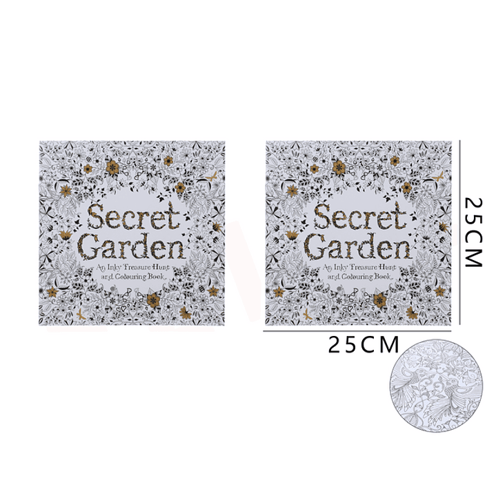 Libro Mandala Para Pintar 24 Páginas Secret Garden 1