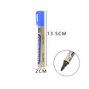 Plumón Permanente Azul 13.5cm