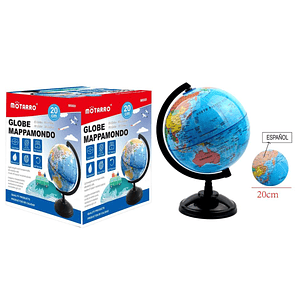 Globo Terráqueo Giratorio Con Base 20Cm