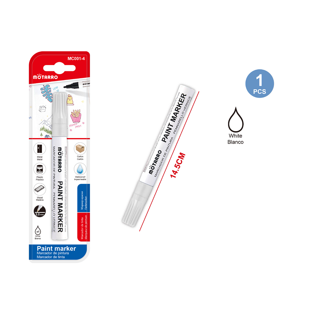 Marcador de Pintura Blanco 14.5 cm 1
