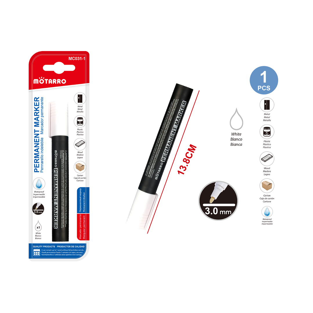 Plumon Permanente Blanco 1