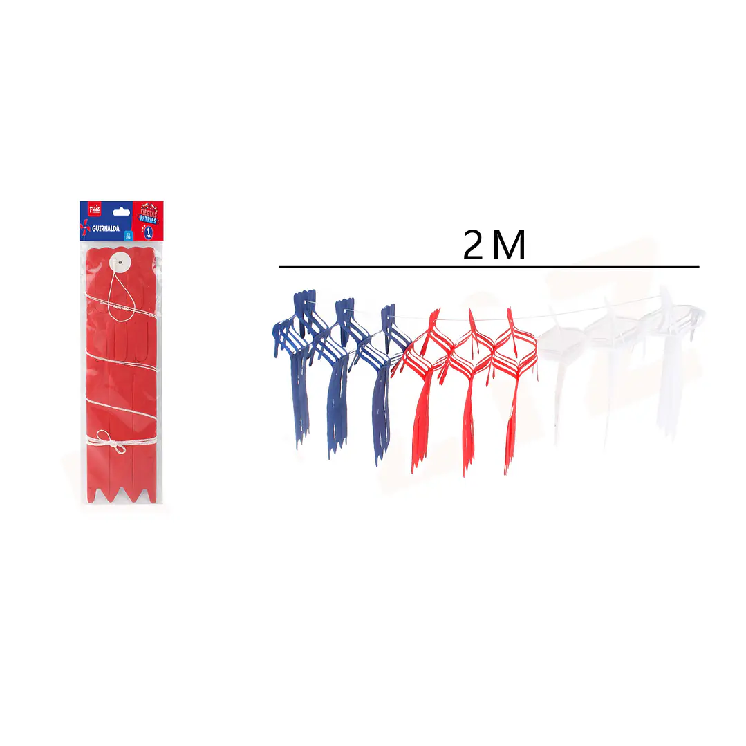 Guirnalda rombos tricolor 2m 1