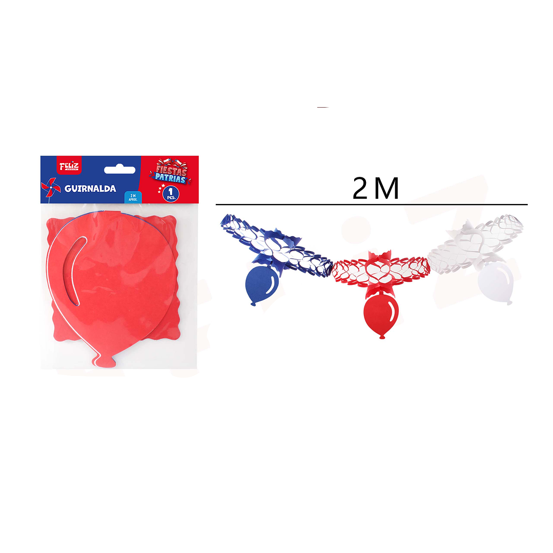 Guirnalda Fiesta Patrias Con Globos 2M 1