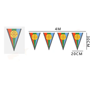 Guirnalda Bandera Mapuche 4Mx30cm