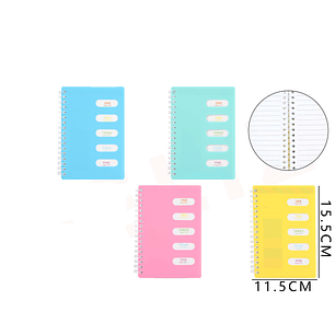 Libreta A6 colores 80 Hojas