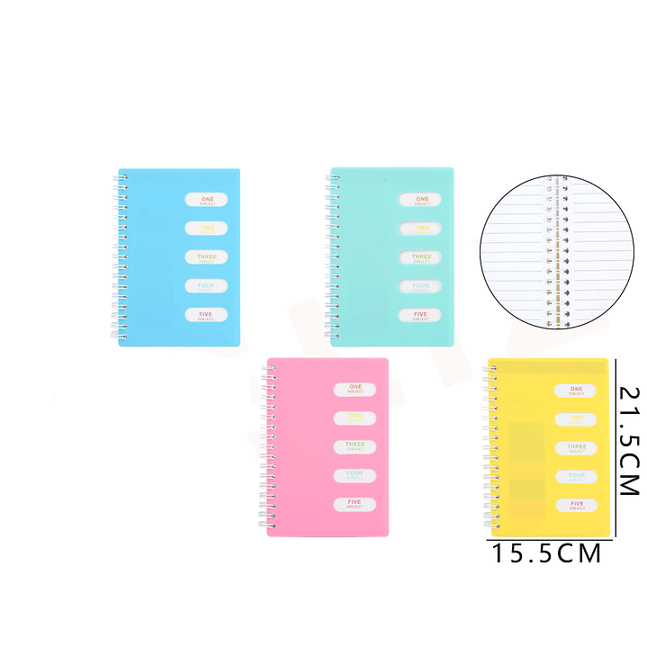 Libreta Colores A5 80 Hojas 1