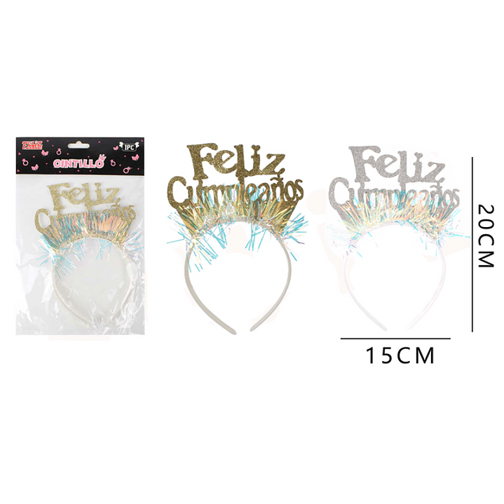 Cintillo Cumpleaños con Frase 15*20Cm 1