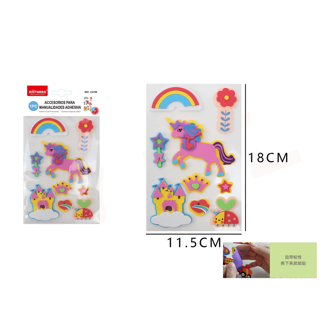 Sticker Autoadhesivos de unicornio 1