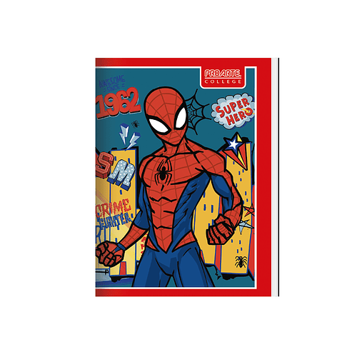 Cuaderno College Spiderman 80 Hojas 7mm