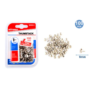 Chincheta Metálizada 9 mm 100 pcs