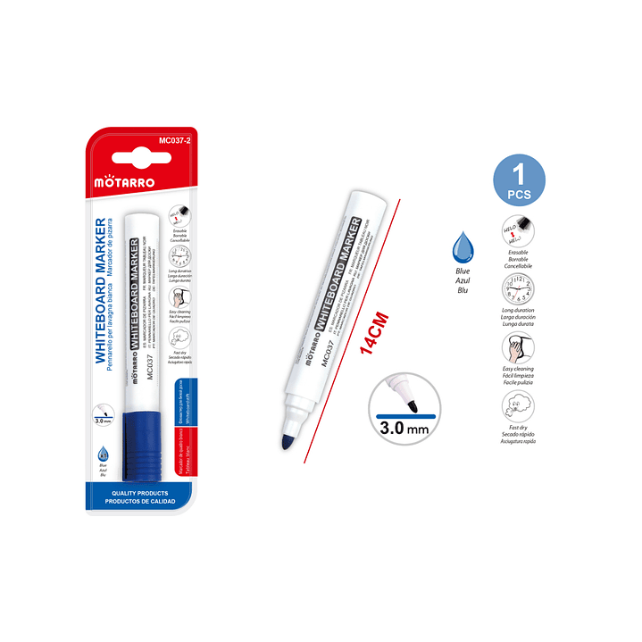 Plumon de Pizarra Azul punta 3.0 mm 1 pc 1