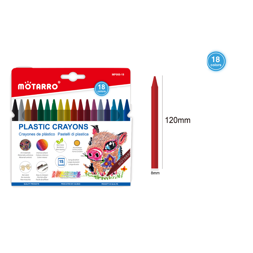 Crayones De Plastico 18 Colores 1