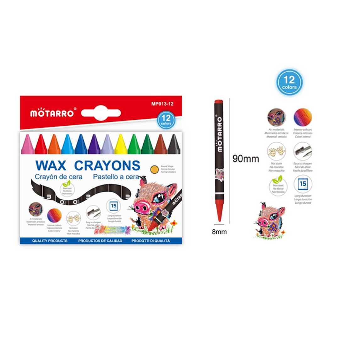 Lápices de Cera 12colores 1