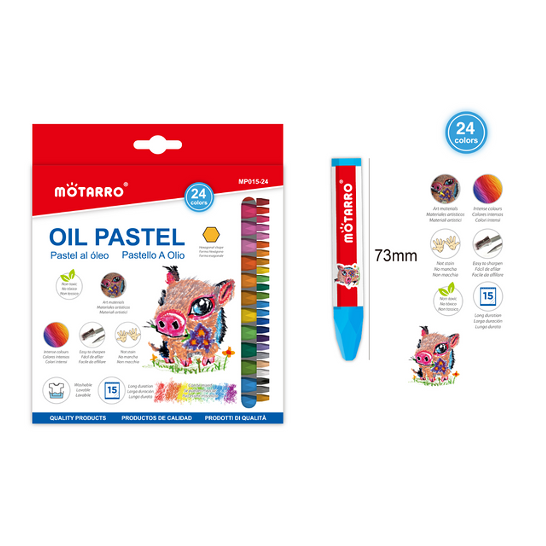 Lapices Pastel Al Oleo 24 Color 1
