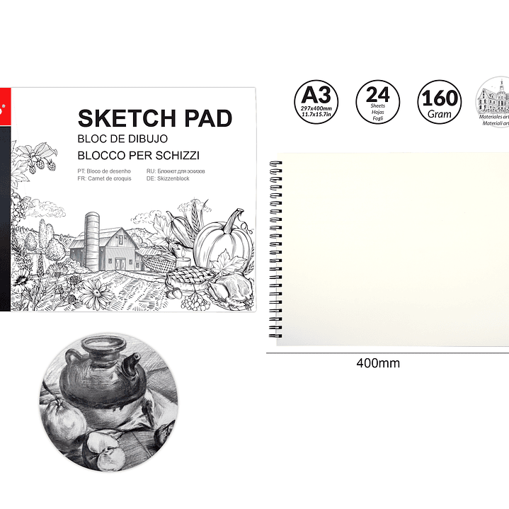 Croquera de Dibujo A3 24Hjs 1