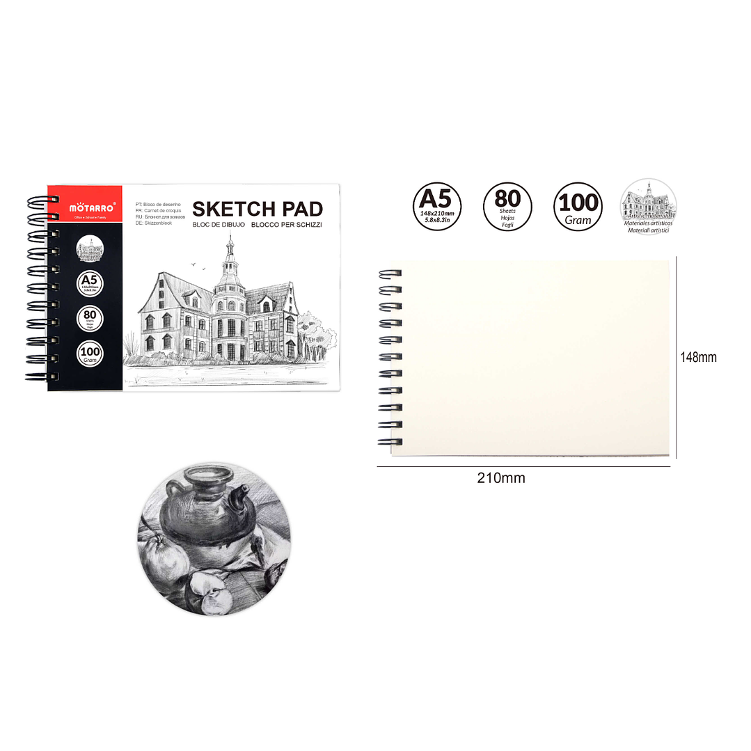 Bloc de Dibujo A5 80 Hojas 1