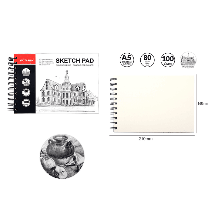 Bloc de Dibujo A5 80 Hojas 1