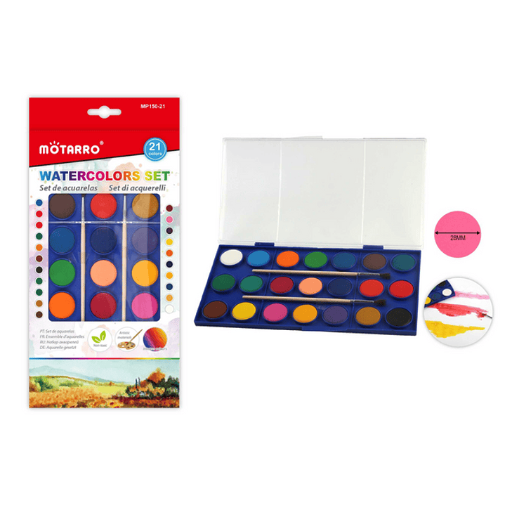 Pinturas De Acuarela 28mm 21 Colores 1