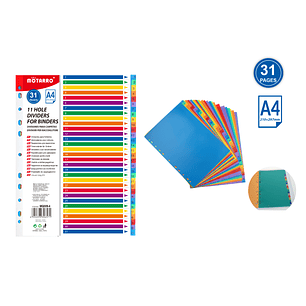 Divisores Para Carpetas A4 31 Hojas