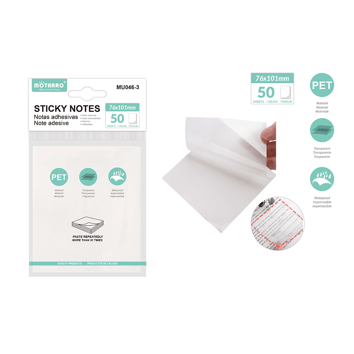 Notas Adhesivas Post-It Transparentes 1