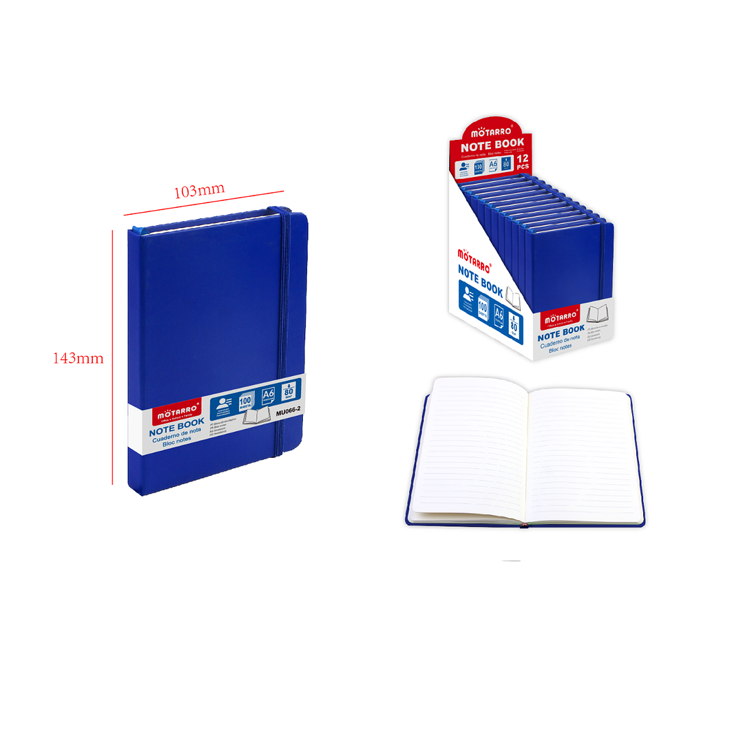 Libreta de Nota Azul A6 100 Hojas 1