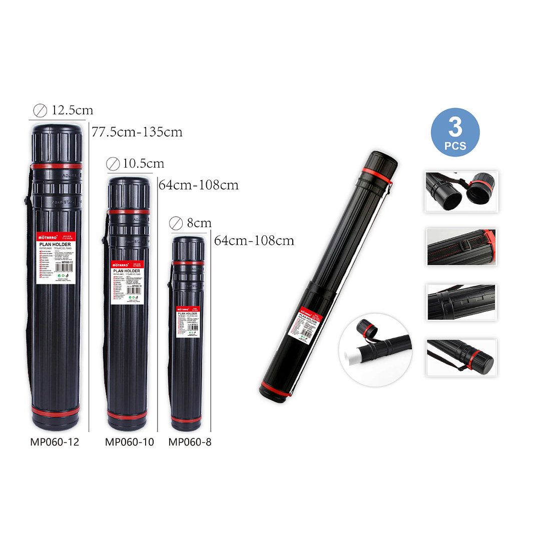 Portaplanos Negros 3Pcs 1