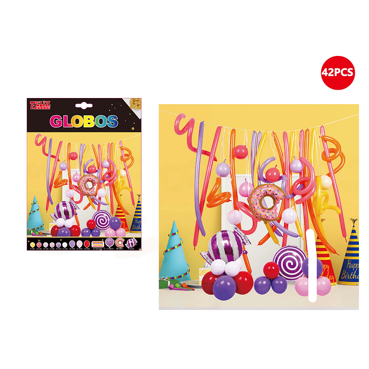Set Globos de diseño de Dulces 42pcs 1