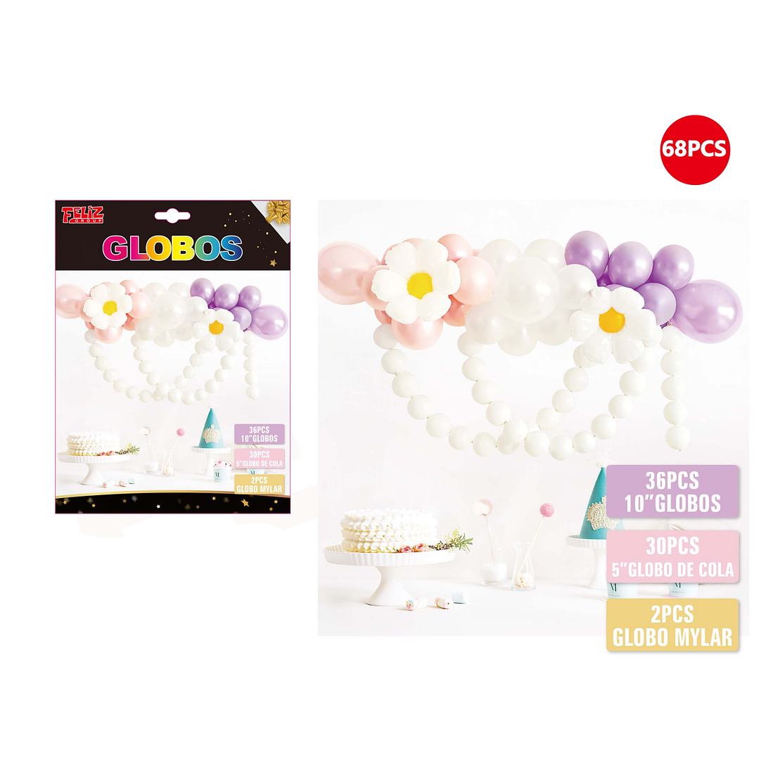 Set Globos Flor de Sol 68pcs 1