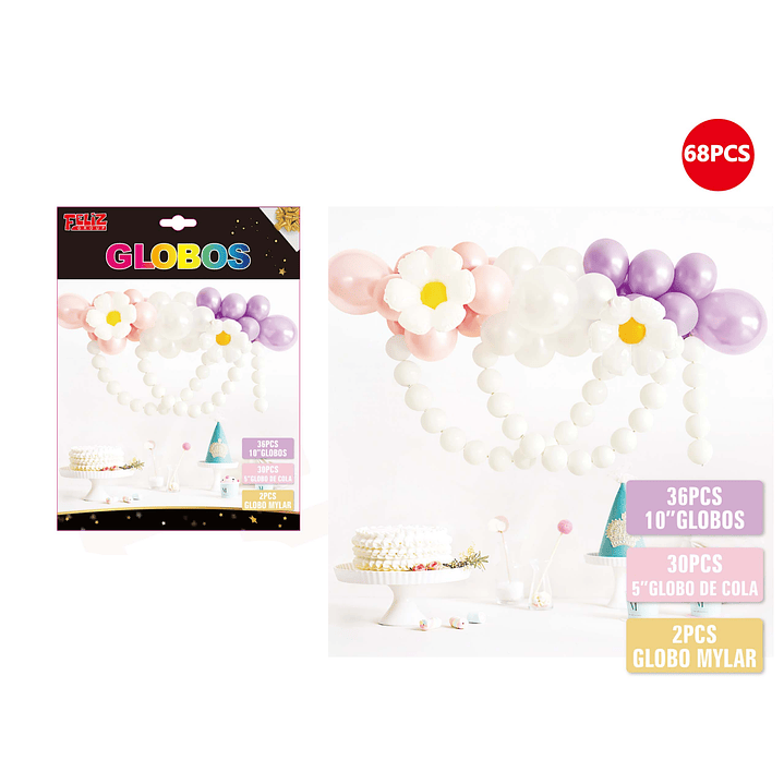 Set Globos Flor de Sol 68pcs 1