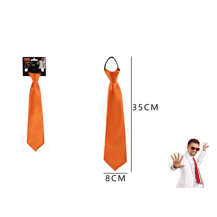 Corbata Naranjo 35cm 1