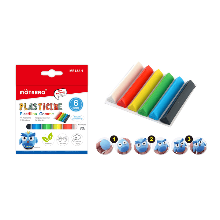 Plasticina 90G 6pcs 1