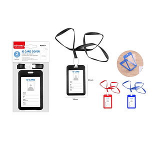 Porta Credencial Vertical 85x54mm 2pcs