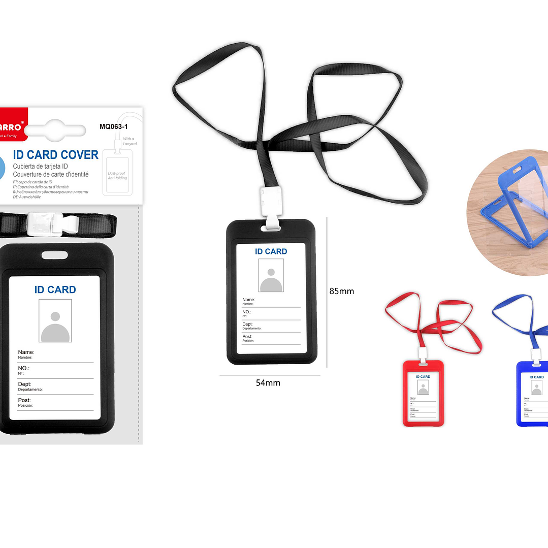 Porta Credencial Vertical 85x54mm 2pcs 1