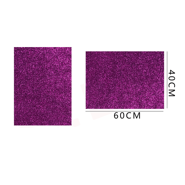 Goma Eva Escarchado Glitter Fucsia 40x60cm 1