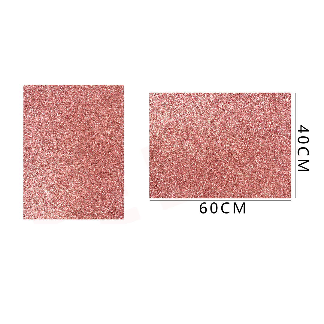 Goma De Eva Escarchado Glitter Oro Rosa 1