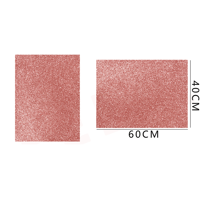 Goma De Eva Escarchado Glitter Oro Rosa 1