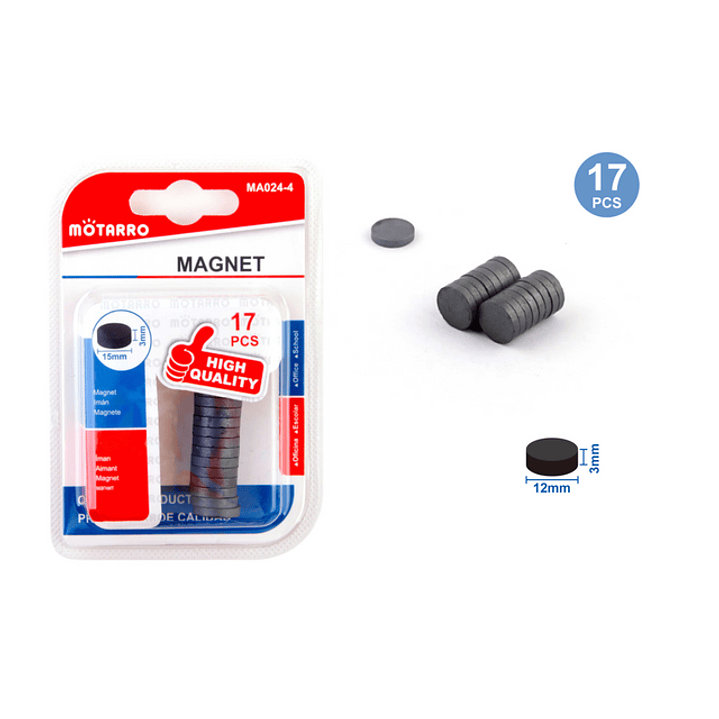 Imán Redondo 3x15 mm 17 pcs 1