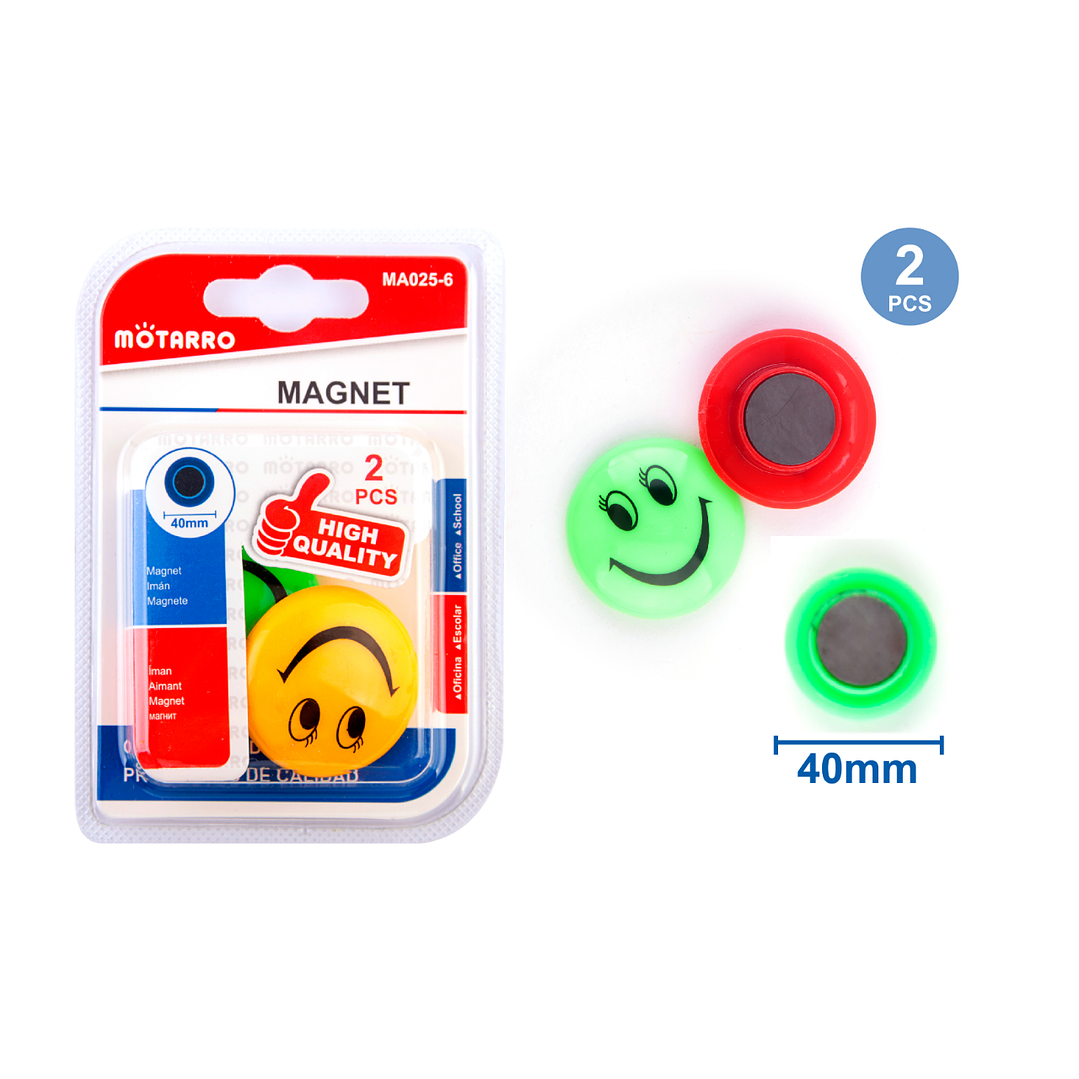 Imán Sonriente 40mm 2pcs 1