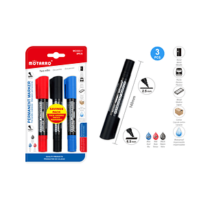 Marcador Permanente De Colores 3 Pcs