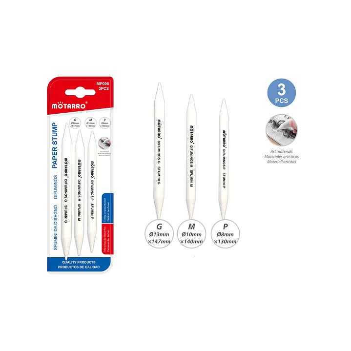 Lapiz De Dibujo Para Difuminar 3Pcs 1