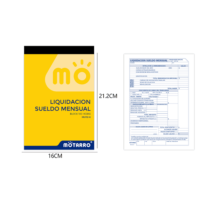 Liquidacion De Sueldo 16X212Cm 1