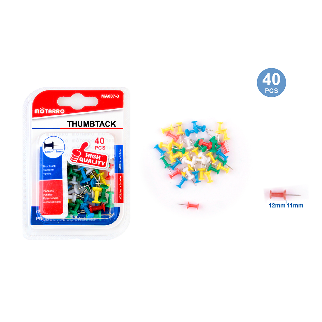 Chinchetas Color 40 Pcs 1