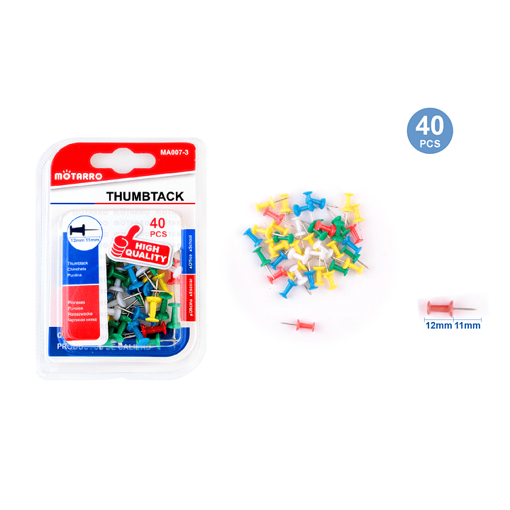 Chinchetas Color 40 Pcs 1
